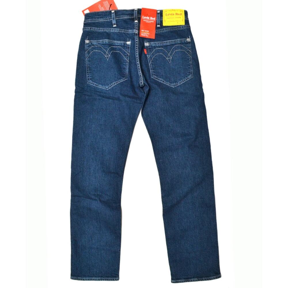 Levi's Red Premium Quality 502 Tapered Blue Denim Jeans Mens Size 28 x 32 NEW